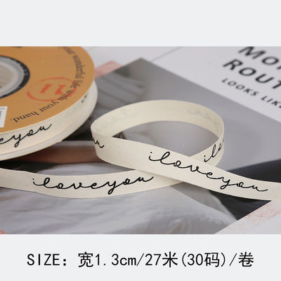 Cinturón de algodón impreso de 13 mm Cinturón de embalaje artesanal para regalo