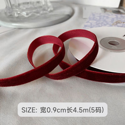 Cinturón de terciopelo de doble cara de 38 mm Cinturón de terciopelo rojo oscuro de 3,8 cm