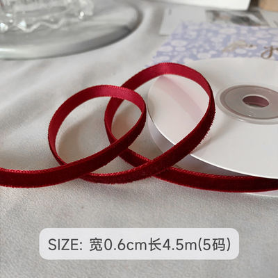 Cinturón de terciopelo de doble cara de 38 mm Cinturón de terciopelo rojo oscuro de 3,8 cm