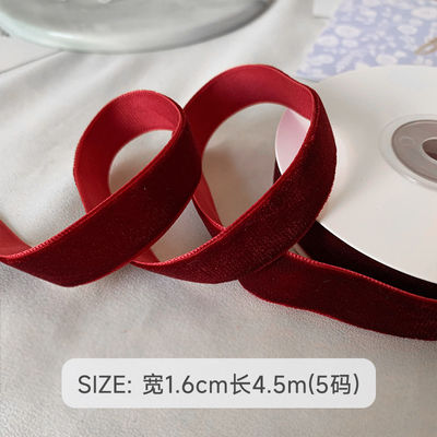 Cinturón de terciopelo de doble cara de 38 mm Cinturón de terciopelo rojo oscuro de 3,8 cm