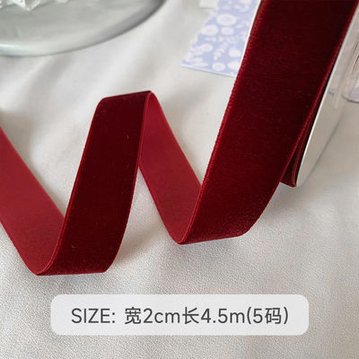 Cinturón de terciopelo de doble cara de 38 mm Cinturón de terciopelo rojo oscuro de 3,8 cm