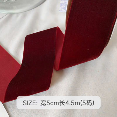 Cinturón de terciopelo de doble cara de 38 mm Cinturón de terciopelo rojo oscuro de 3,8 cm