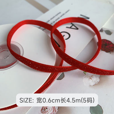 Cinturón de terciopelo brillante 6mm-38mm Cinturón de terciopelo rojo profundo suave