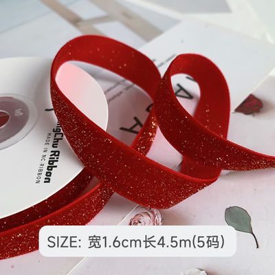 Cinturón de terciopelo brillante 6mm-38mm Cinturón de terciopelo rojo profundo suave