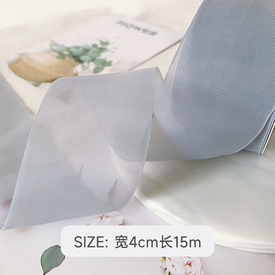Banda de organza de poliéster de alta densidad de 40 mm para el embalaje de regalos de lujo
