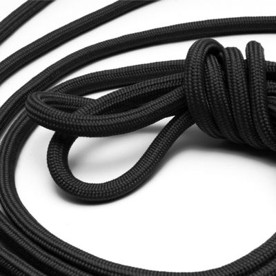 Cordón de navío de nylon de doble trenza gris rosa de 5 mm de poliéster a granel