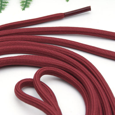 Cordón de navío de nylon de doble trenza gris rosa de 5 mm de poliéster a granel