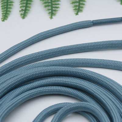 Cordón de navío de nylon de doble trenza gris rosa de 5 mm de poliéster a granel
