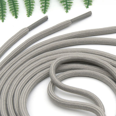 Cordón de navío de nylon de doble trenza gris rosa de 5 mm de poliéster a granel