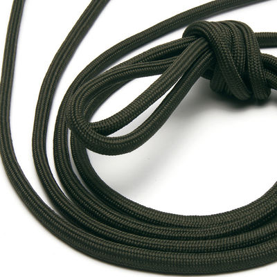 Cordón de navío de nylon de doble trenza gris rosa de 5 mm de poliéster a granel