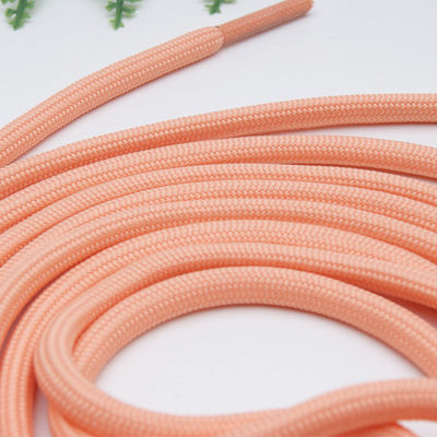 Cordón de navío de nylon de doble trenza gris rosa de 5 mm de poliéster a granel