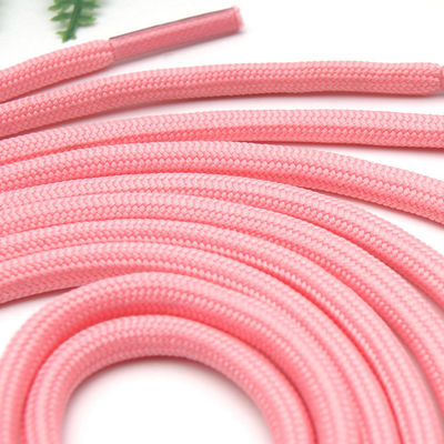 Cordón de navío de nylon de doble trenza gris rosa de 5 mm de poliéster a granel