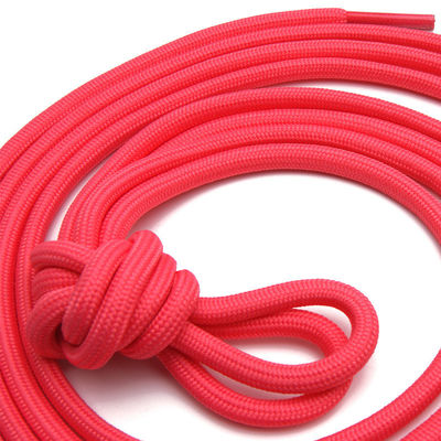 Cordón de navío de nylon de doble trenza gris rosa de 5 mm de poliéster a granel