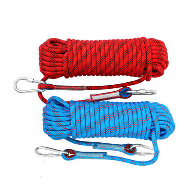 6mm-20mm Cordón de escalada rojo Cordón de descenso rápido de rescate de cuerda estática