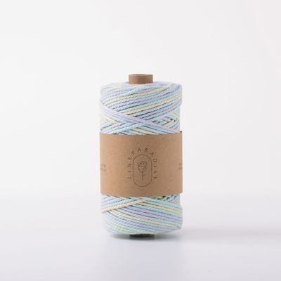 ISO9001 Cuerdas de algodón de trenzas sólidas coloridas de 3 mm de cordón de macrame retorcido