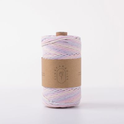 ISO9001 Cuerdas de algodón de trenzas sólidas coloridas de 3 mm de cordón de macrame retorcido