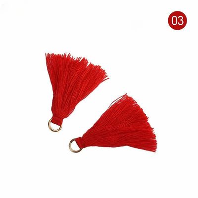 Tassel de algodón de colores 3 cm Decoración de prendas de vestir Tassels de hilo de algodón