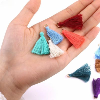Tassel de algodón de colores 3 cm Decoración de prendas de vestir Tassels de hilo de algodón