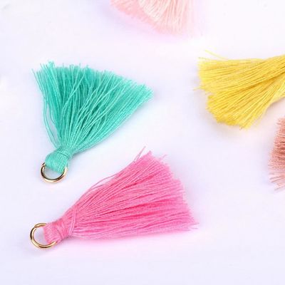 Tassel de algodón de colores 3 cm Decoración de prendas de vestir Tassels de hilo de algodón