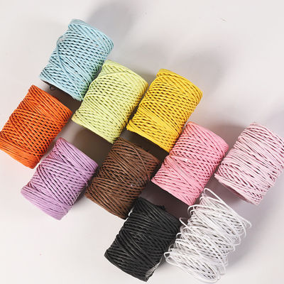 Cables de papel de hierro de 2 mm Eco DIY Cordón de papel retorcido biodegradable