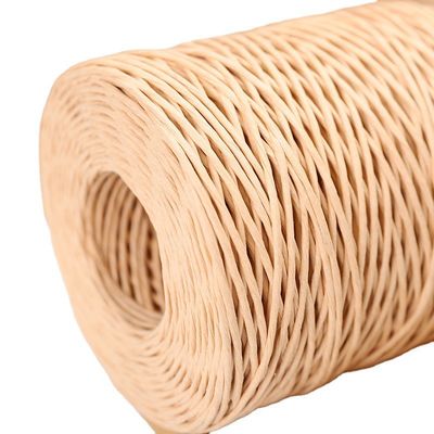 Cordón de rafia de color beige retorcido de 150 m de longitud