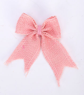 8cm*11cm Arco de cinta de yute Verde Rosado Decorativo Arco de cinta de enchufe