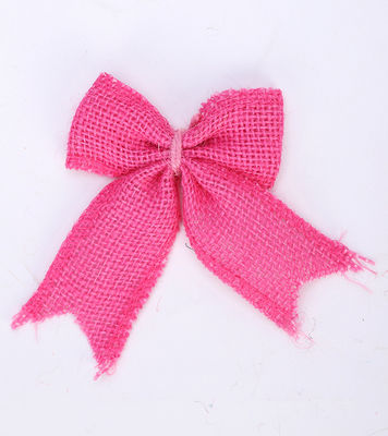 8cm*11cm Arco de cinta de yute Verde Rosado Decorativo Arco de cinta de enchufe