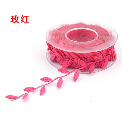 Cinturón de hojas de poliéster Ultrasonido Cinturón de poliéster rojo para la decoración de bodas