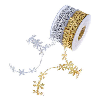 Cinturón de nieve ultrasónico de 25 mm para árbol de Navidad Color oro plateado