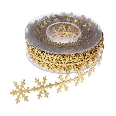 Cinturón de nieve ultrasónico de 25 mm para árbol de Navidad Color oro plateado