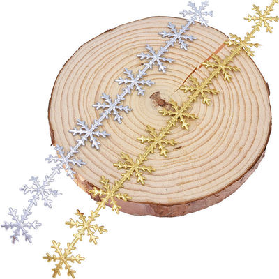 Cinturón de nieve ultrasónico de 25 mm para árbol de Navidad Color oro plateado
