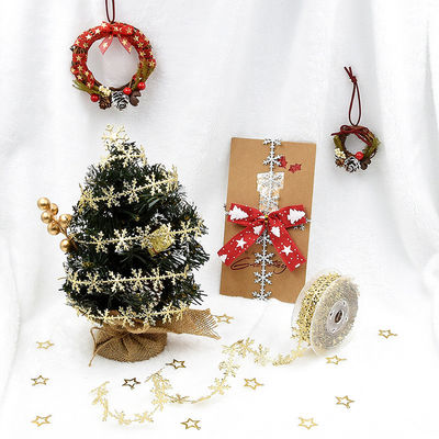 Cinturón de nieve ultrasónico de 25 mm para árbol de Navidad Color oro plateado
