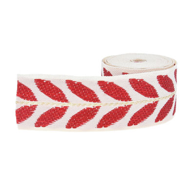25 mm * 2y cinta de hoja de jacquard eco amigable cinta de Navidad cableada