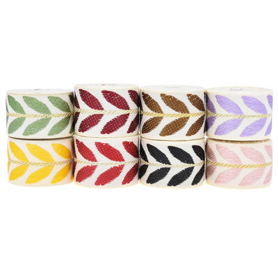 25 mm * 2y cinta de hoja de jacquard eco amigable cinta de Navidad cableada