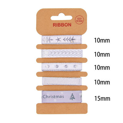 Banda de poliéster de ODM 2 mm 10 mm 15 mm cinta de regalo de Navidad