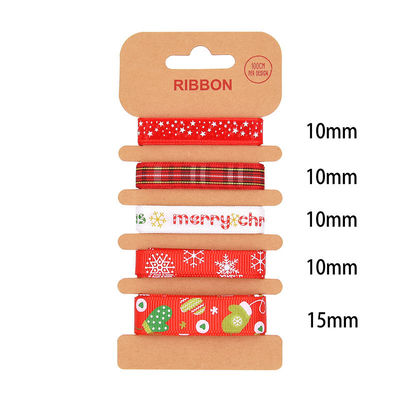 Banda de poliéster de ODM 2 mm 10 mm 15 mm cinta de regalo de Navidad