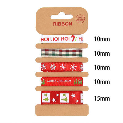 Banda de poliéster de ODM 2 mm 10 mm 15 mm cinta de regalo de Navidad