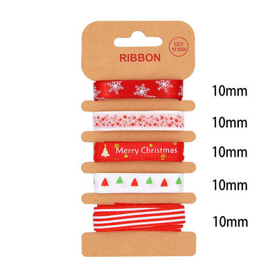 Banda de poliéster de ODM 2 mm 10 mm 15 mm cinta de regalo de Navidad
