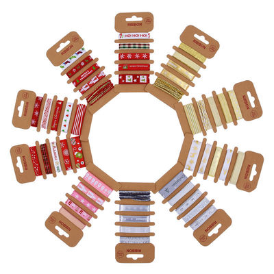 Banda de poliéster de ODM 2 mm 10 mm 15 mm cinta de regalo de Navidad
