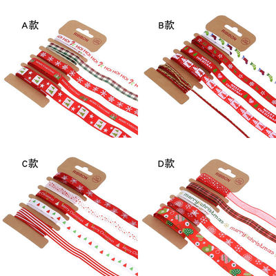 Banda de poliéster de ODM 2 mm 10 mm 15 mm cinta de regalo de Navidad