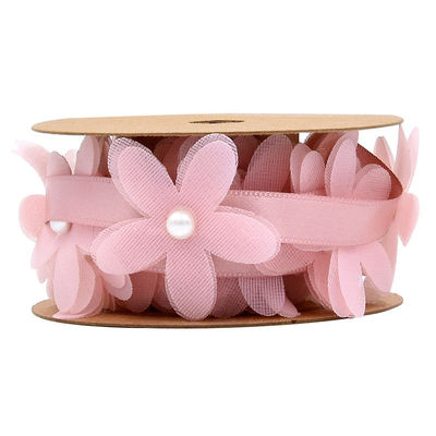 40 mm * 2m Polyester cinta floral recortado OEM ODM cinta de encaje de flores