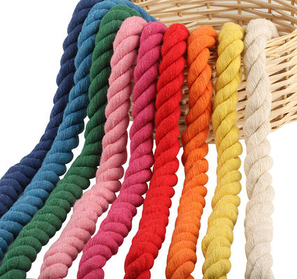 DIY Cordón de algodón de color Macrame 20mm Cordón de algodón de color para artesanías