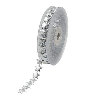 15 mm * 15m Ultrasonico Estrella de alambre de cinta de patrón plano cinta de Jacquard