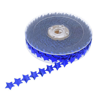 15 mm * 15m Ultrasonico Estrella de alambre de cinta de patrón plano cinta de Jacquard