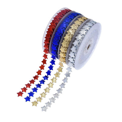 15 mm * 15m Ultrasonico Estrella de alambre de cinta de patrón plano cinta de Jacquard