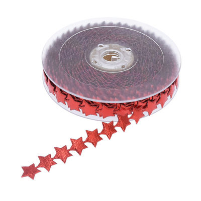 15 mm * 15m Ultrasonico Estrella de alambre de cinta de patrón plano cinta de Jacquard