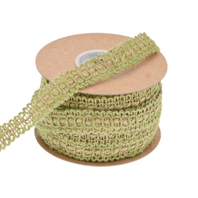 Cinturón de hoja verde oscuro de barro de 2 mm-15 mm*10y Cinturón con cable de yute