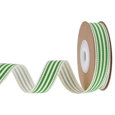 15mm*3y cinta de regalo de Navidad Impresa cinta de algodón blanco para regalos