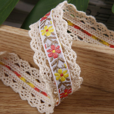 2.5cm cinta de encaje de flecha floroal Jacquard para empaque de regalos cinta de poliéster para empaque