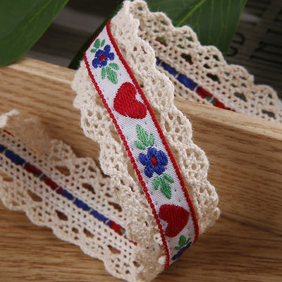 2.5cm cinta de encaje de flecha floroal Jacquard para empaque de regalos cinta de poliéster para empaque